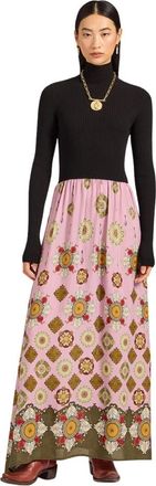 La DoubleJ Lunaria Foulard Jurk - Dames - Maxi kleedjes - Veelkleurig - S - Kleedjes