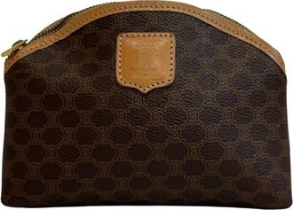 Celine Brown Leather Pouch Vanity Bag (Pre-Owned)
