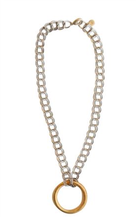 Catherine Page Womens Noland Hoop Pendant In Gold Dipped Bronze