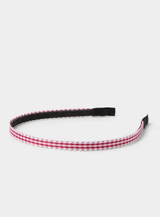 Simons Womens Gingham check slim headband