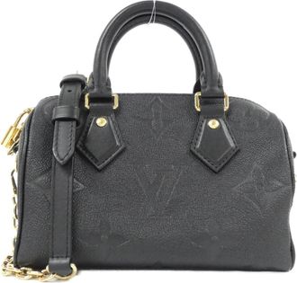 Louis Vuitton Monogram Empreinte Black Leather Boston Bag (Pre-Owned)