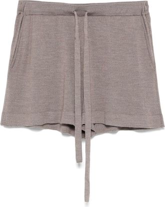 P.A.R.O.S.H. Shorts corti in maglie fine - Toni neutri