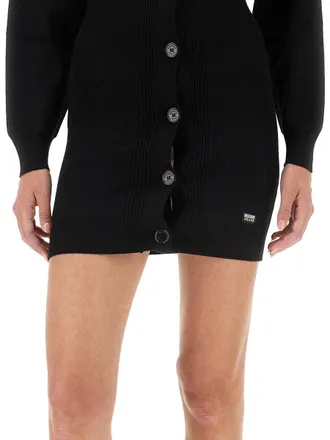 Moschino Viscose Blend Mini Dress - Black
