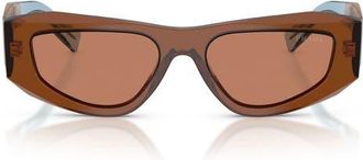 Prada 52mm Pillow Sunglasses in Chocolate /Brown at Nordstrom