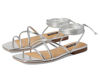 Nine West Mikila Womens Dress Sandals Silver : 8.5 M, Faux Leather