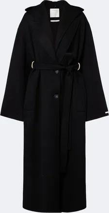 Sportmax Cappotto in lana vergine con cappuccio