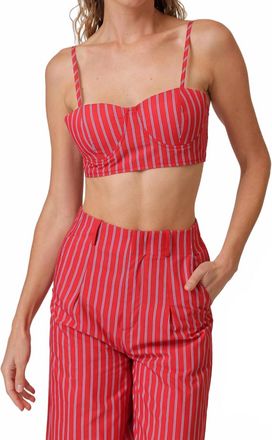 Line & Dot Claudine Bralette In Red