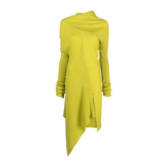 Marques Almeida Knitted Dresses, female, Green, Size: L Ribbed Knit Dress
