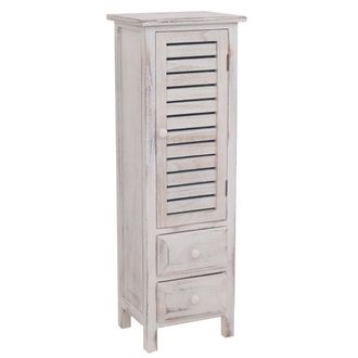 Hhg Hhg - Nunca Usado] C&oacute;moda, 90x30x25cm, Aspecto Shabby, Vintage, Blanco