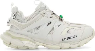 Balenciaga White Mesh And Rubber Track Sneakers