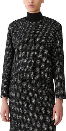 Lafayette 148 New York Collarless Drop Shoulder Jacket