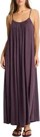Sea Level Australia Resort Essentials Cover-Up Maxi Dress in Blackberry at Nordstrom, Size X-Small