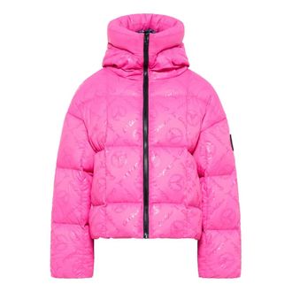 Carlo Colucci Oversized gewatte jas met unieke badge - Dames - Winterjassen - Roze - XL - Polyester - Jassen