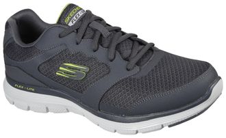 Skechers Sneaker SKECHERS FLEX ADVANTAGE 4.0, Herren, Gr. 41, grau, Leder, Lederimitat, Textil, Schuhe Sneaker, mit leichtem Profil, Freizeitschuh, Halbschuh, 