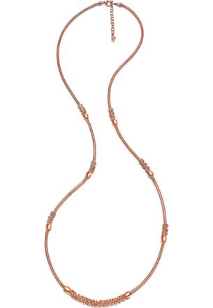Folli Follie Womens 1N14T070R Ladies Necklace - Rose Gold Stainless Steel - One Size