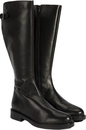 Desa Woman Riding Boots - Leather Upper, Textile Lining, Slip-On, Flat Heel, Snow-Resistant | Black - 37