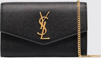 Saint Laurent Pochette Uptown in pelle grain de poudre con YSL