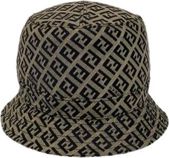 Fendi Pre-owned Accessories, male, Multicolor, Size: ONE SIZE Pre-owned Zucchino Cotton Polyester Bucket Hat