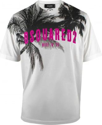 Dsquared2 Tops, Heren, Wit, S, Katoen, Logo T-shirt