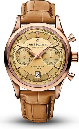 Bucherer Manero Flyback Chronograph Automatic Champagne Dial Watch 00.10919.03.43.01