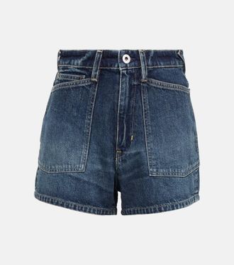 ショートパンツ KENZO Women Shorts  Burmudas FD52DS2246B2DD Blue Kenzo High-waisted denim shorts - Blue - Women | FD52DS2246B3DY