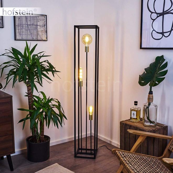 HOMCOM Stehlampe Mit Stoffschirm – Bogenlampe, Schwarz, Fußschalter, E27 Fassung, Für Wohnzimmer & Schlafzimmer