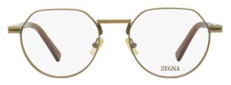 Ermenegildo Zegna EZ5286 Rounded Geometric Metal Eyeglasses - Bronze