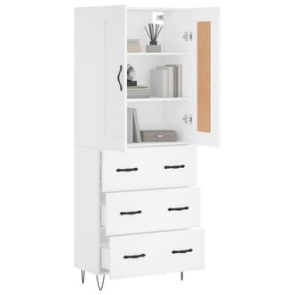 Berkfield Home Highboard White 69.5x34x180 cm Engineered Wood
