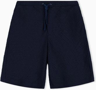 Emporio Armani Korte Broeken, Heren, Zwart, M, Bermuda Shorts met Elastische Tailleband