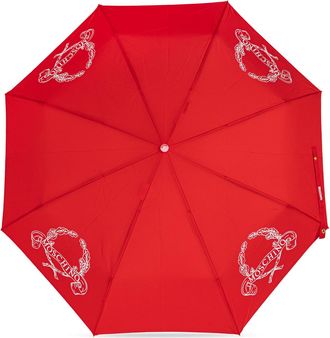 Moschino Folding Umbrella, Unisex, Red