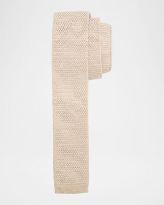 Ermenegildo Zegna Men & apos;s Solid Linen Knit Tie