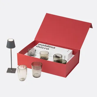 Zafferano Set 6 Tumbler Bicolore Collezione Melting Pot In Vetro Decorato - Verde E Ametista - Zafferano