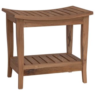 vidaXL Mesa Lateral De Ba&ntilde;o Con Almacenamiento Natural 50 X 35 X 45 Cm Vidaxl