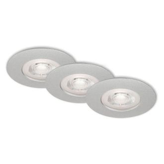Briloner Set De 3 Empotrables Led Cromados 5w 460lm &Oslash; 9 Cm