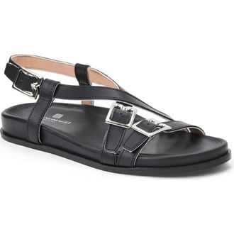 Bruno Magli Gianna Slingback Sandal in Black Nappa at Nordstrom, Size 10.5