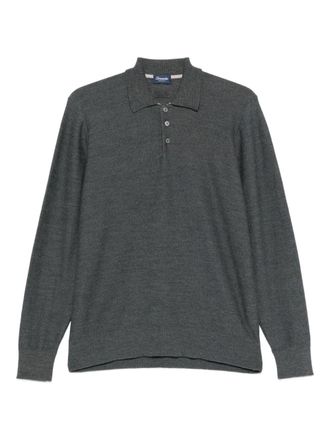 Drumohr buttoned polo shirt - men - Merino - 56 - Grey