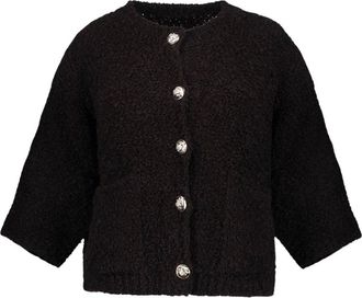 Geisha Vest Boucl&eacute; Short Sleeves - Dames - Truien - Bruin - Maat: S Wol
