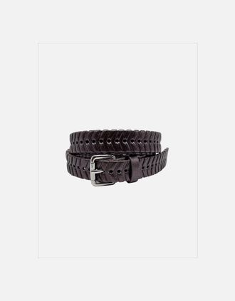 Nooki Design Womens Bradley Woven Belt - Gunmetal - Silver - Size: SM