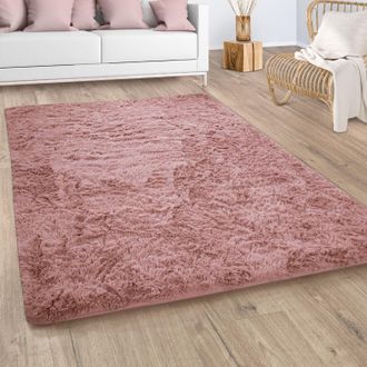 Paco Home Hochflor-Teppich »Silky 591« rechteckig 37 mm Höhe Uni-Farben, besonders weich und kuschelig