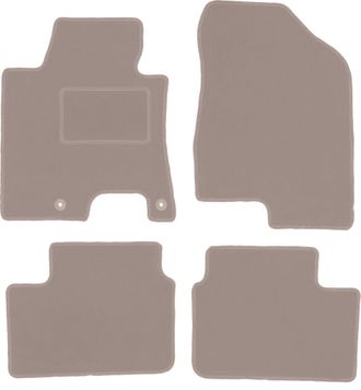 OEM Alfombrillas De Terciopelo Beige Para Kia Ceed Ii Hatchback, Familiar, Familiar, Proceed, Coup&eacute; (2012-2018)