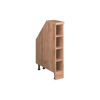 Vicco Armario De Cocina Para Techo Inclinado R-line, Roble Dorado, 15 Cm Con 4 Compartimentos, Carcasa 60 Cm De Profundidad, Vicco