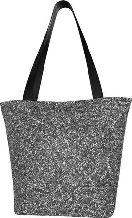 AOOEDM Tote Bag Silver Flake Glitter Shopping Bags Small Reusable Market Bag Beach Tote Bags Travel Totes