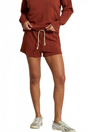 perfectwhitetee Layla French Terry Sweat Shorts In Russet