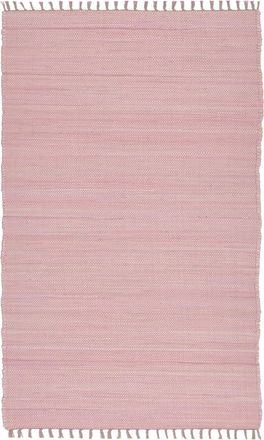 THEKO Alfombra reversible de algod&oacute;n tejida a mano - rosa - 120x180 cm