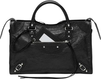 Balenciaga Tassen, Dames, Zwart, ONE Size, Katoen, Le City Medium Bag