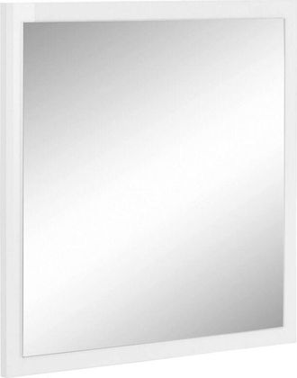 Dmora Dmora Specchiera da parete con cornice, Made in Italy, Specchio da bagno, cm 60x2h60, colore Antracite lucido, con imballo rinforzato