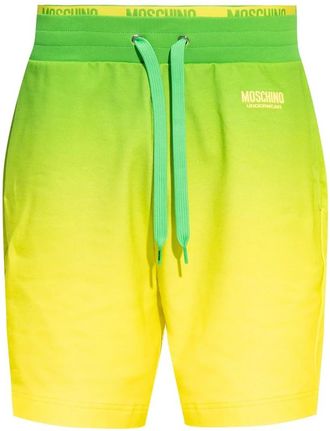 Moschino Shorts met logo - Heren - Korte Broeken - Geel - XS - Katoen - Korte Broeken