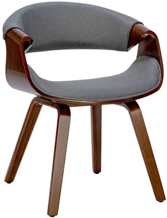 Clp Clp - Silla De Comedor Foley Nogal/gris Tela