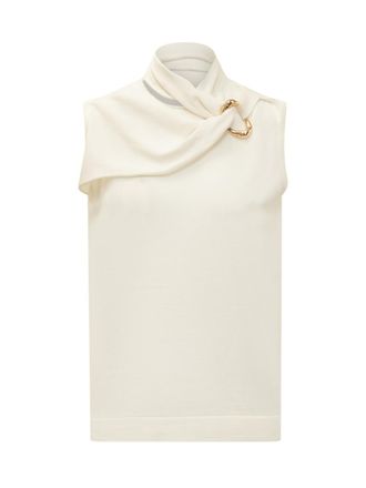 Jil Sander Off White Cowl Neck Top