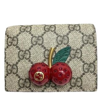 Gucci Pre-owned Wallets, female, Beige, Size: ONE SIZE Pre-owned Bi-fold Wallet